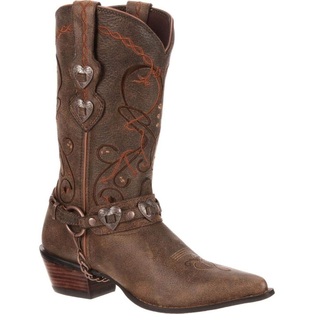 Durango Crush Women's Western Cowgirl Boots, Black, Size 6